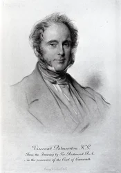 Viscount Palmerston, graverad av Emery Walker